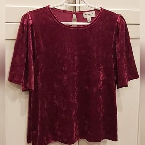 Highline Collective fuchsia velvet top